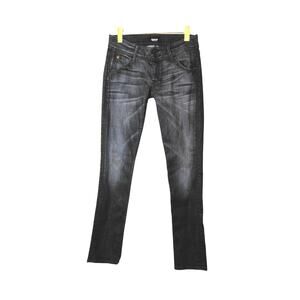 Hudson Collin Black Skinny Jeans Made in LA Stretch Denim Size 26 Sleek Fit
